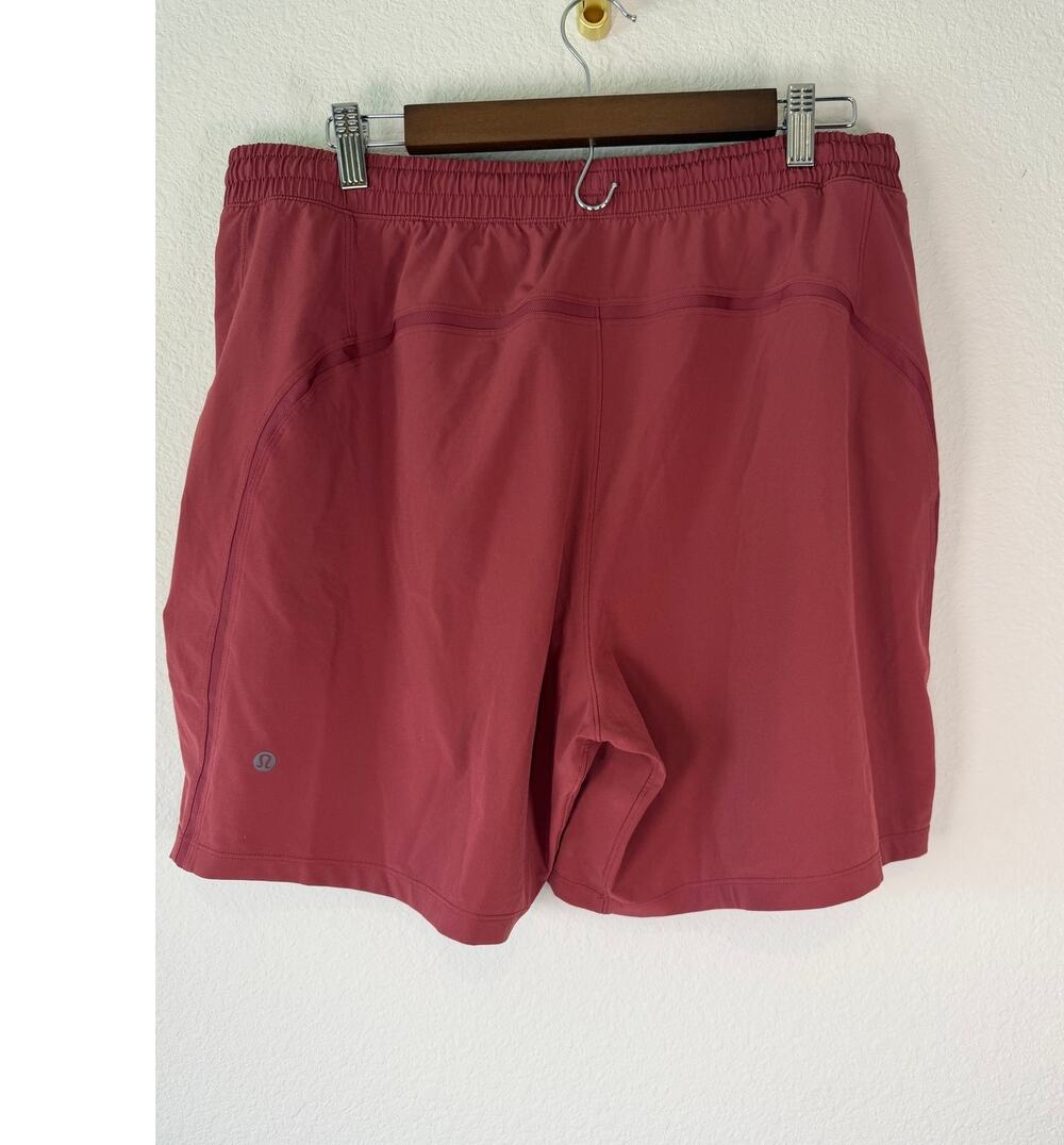 Lululemon Men's Pace Breaker Brick Red Lightweight Gym Training Shorts XXL